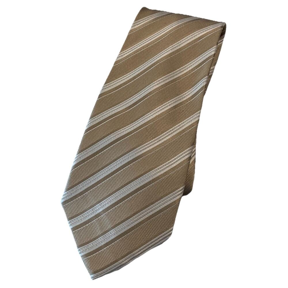 Fabio Ferretti Italian Handmade Men’s Tie Luxury Silk Neutral Striped